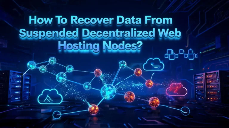 How To Recover Data From Suspended Decentralized Web Hosting Nodes?