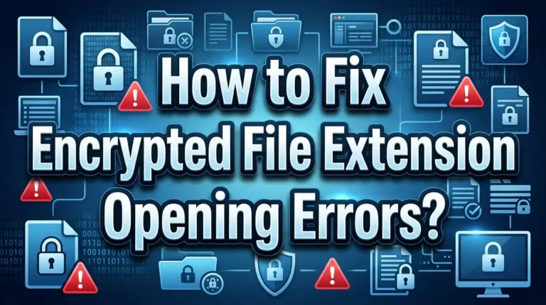 How to Fix Encrypted File Extension Opening Errors?