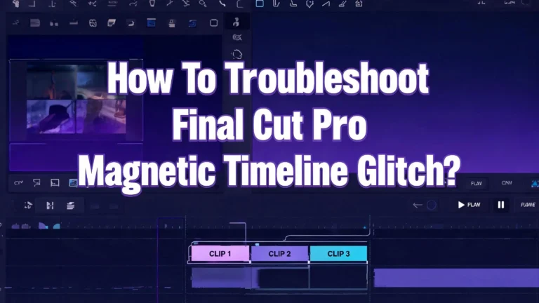 How To Troubleshoot Final Cut Pro Magnetic Timeline Glitch?