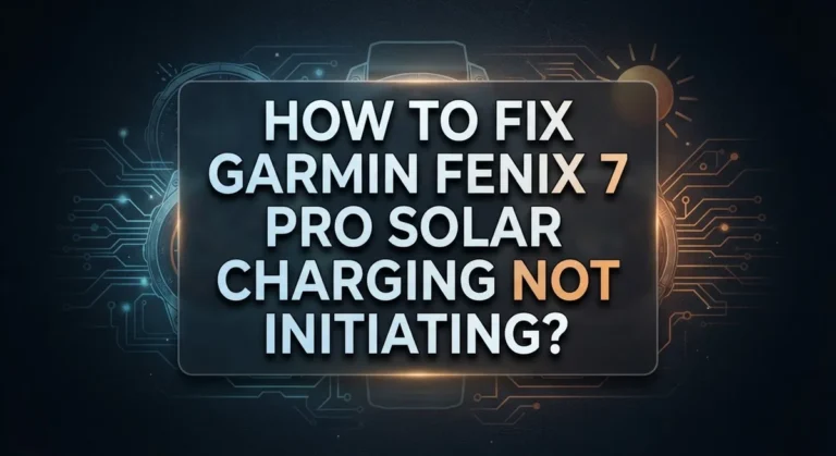 How To Fix Garmin Fenix 7 Pro Solar Charging Not Initiating?
