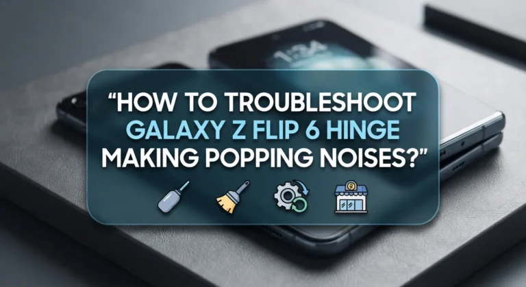 How To Troubleshoot Galaxy Z Flip 6 Hinge Making Popping Noises?