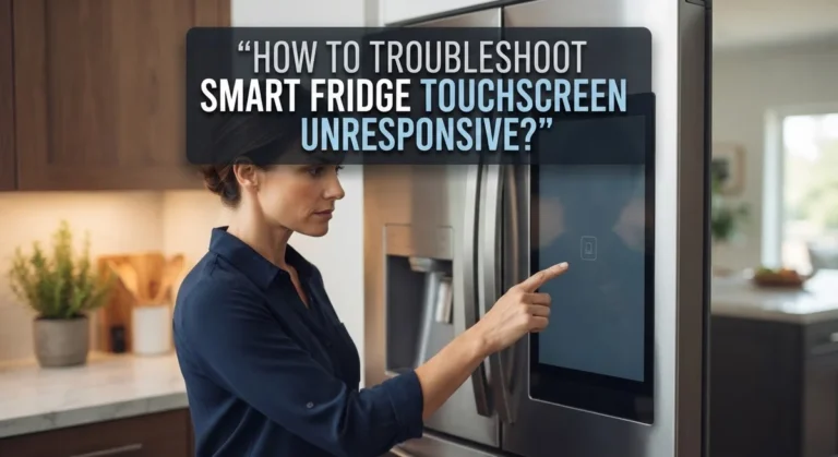 How To Troubleshoot Smart Fridge Touchscreen Unresponsive?